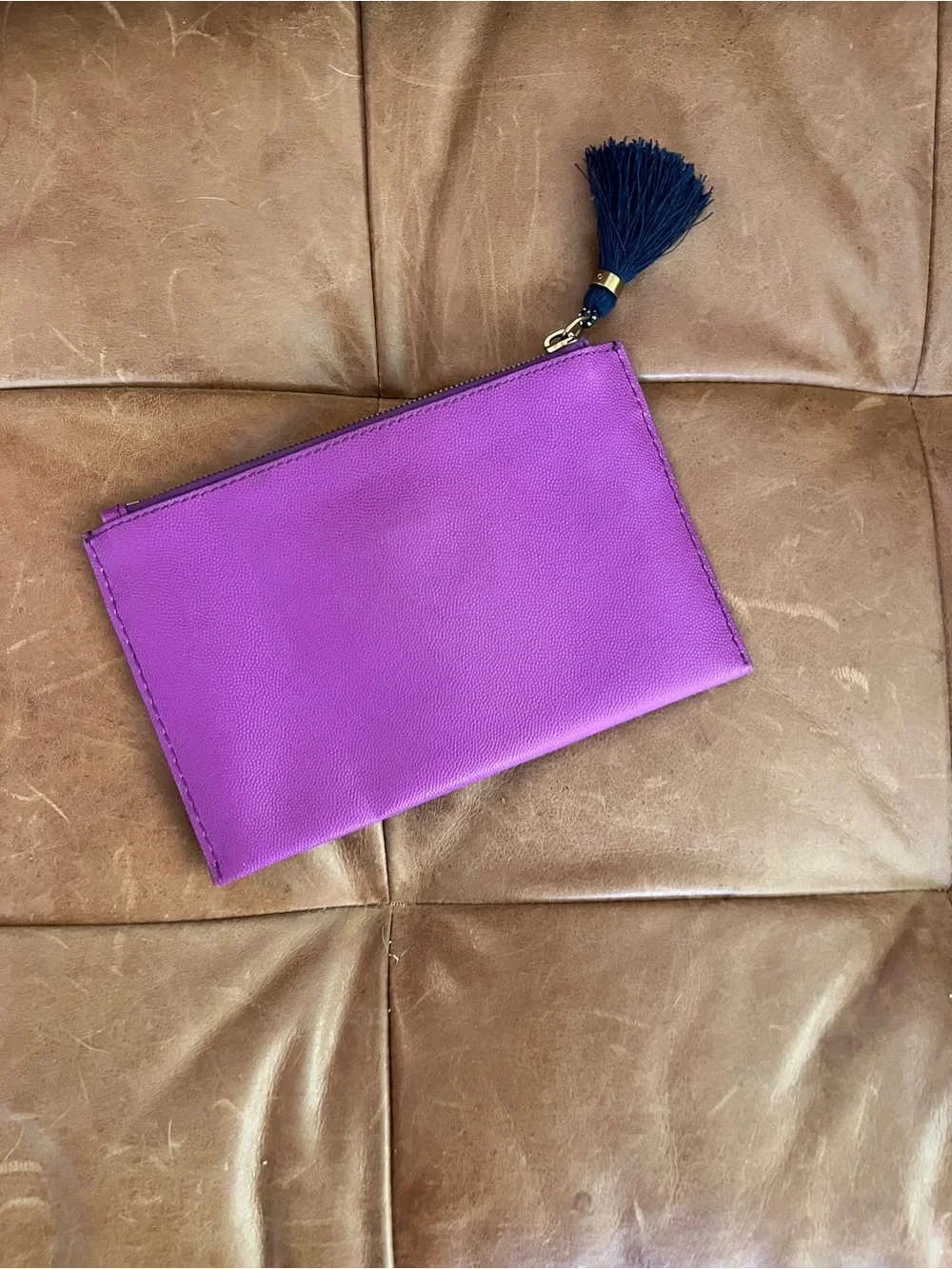 Purple/Fuschia J Crew Signet Pouch Fall 2017